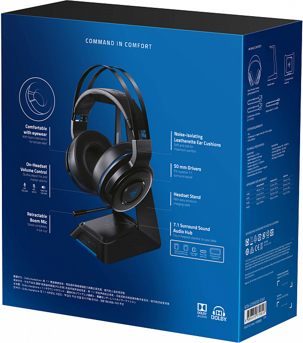 Игровая гарнитура Razer Thresher Ultimate (RZ04-01590100-R3G1) для PS4 (Black) купить в интернет-магазине icover