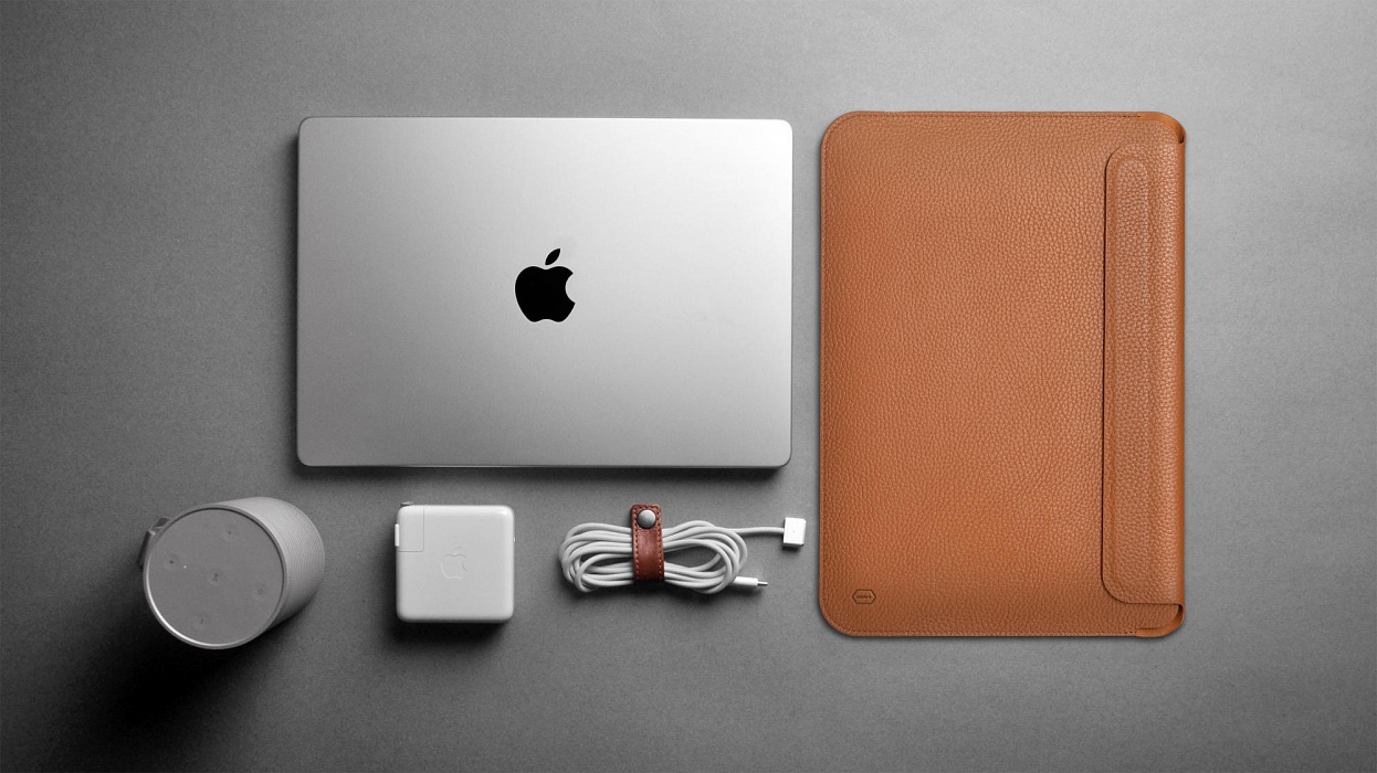 Чехол Wiwu Genuine Leather для MacBook Pro 13/Air 13 2018-2020 (Brown) купить в интернет-магазине icover