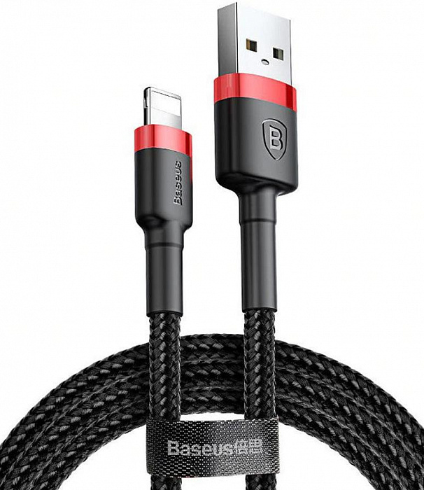 Кабель Baseus Cafule (CALKLF-B19) USB/Lightning 1m (Red/Black) купить в интернет-магазине icover