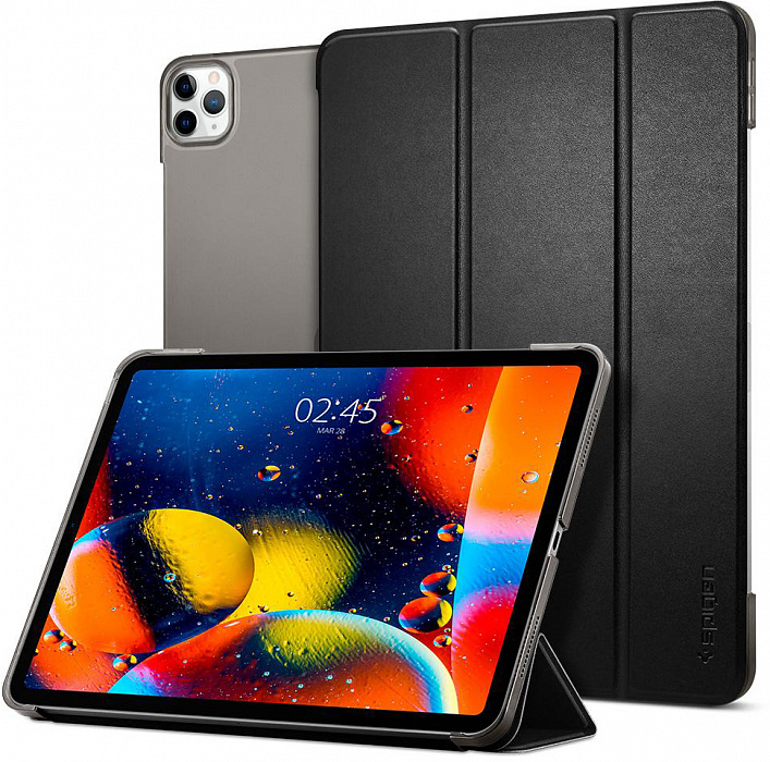 Чехол Spigen Smart Fold (ACS00893) для iPad Pro 12.9" 2018/20 (Black) купить в интернет-магазине icover