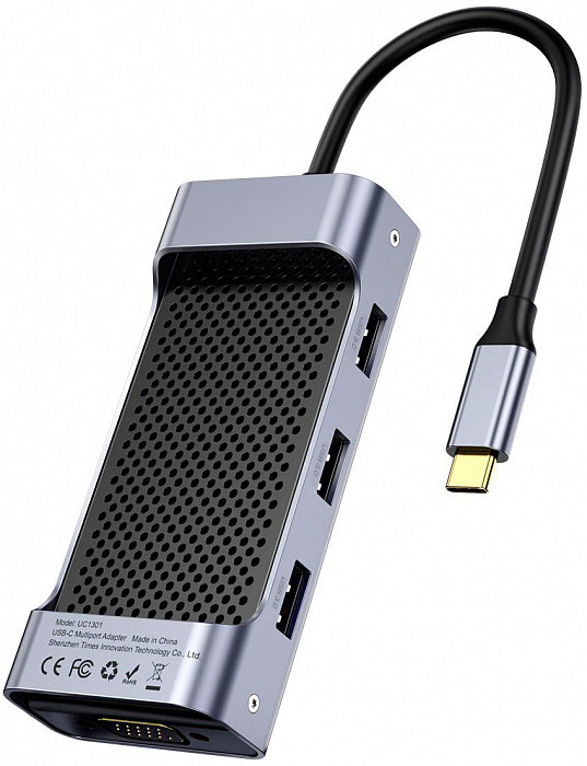 USB-концентратор Baseus Square Desk VGA CATXF-A0G (Deep Grey) купить в интернет-магазине icover