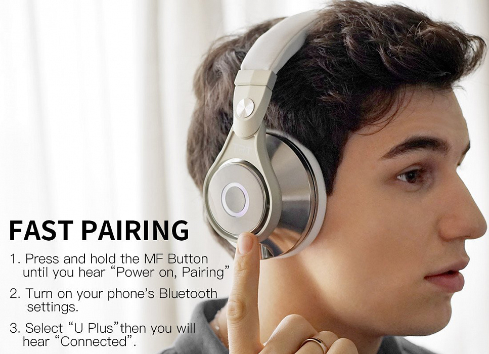 Bluetooth-наушники с микрофоном Bluedio UFO U Plus (Black) купить в интернет-магазине icover