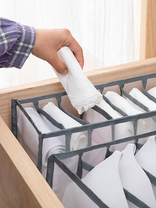 Набор органайзеров для белья Ridberg 2 шт (Grey) купить в интернет-магазине icover