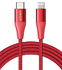 Кабель для iPod, iPhone, iPad Anker PowerLine+ II (A8652091) Lightning/USB-C 0.9m (Red) купить в интернет-магазине icover