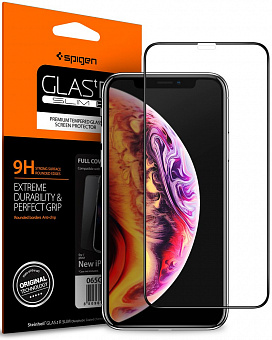 Защитное стекло Spigen Glas.tR SLIM Full Cover (065GL25232) для iPhone Xs Max/11 Pro Max (Black)