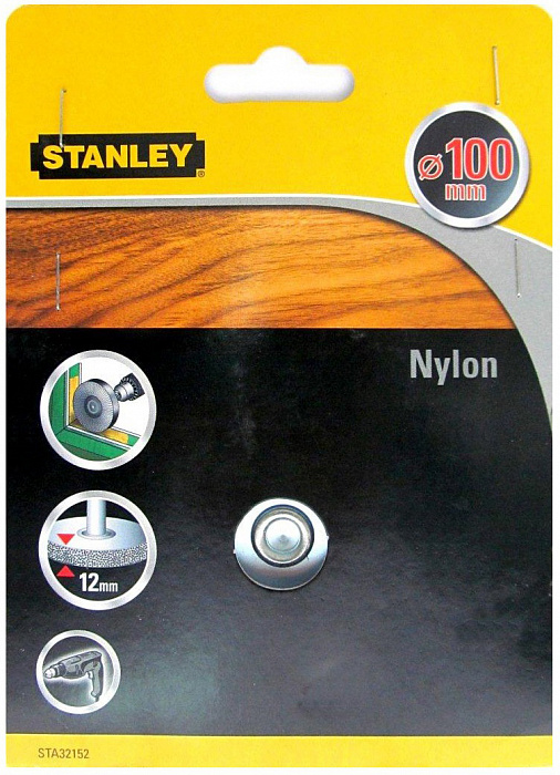 Щетка дисковая нейлоновая для дрели Stanley D 100 мм (32152-XJ) купить в интернет-магазине icover