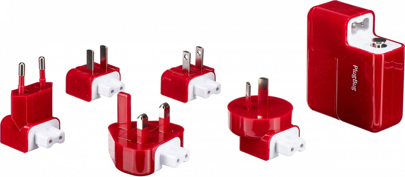 Сетевое зарядное устройство Twelve South PlugBug Duo (12-1706) для MacBook (Red) купить в интернет-магазине icover