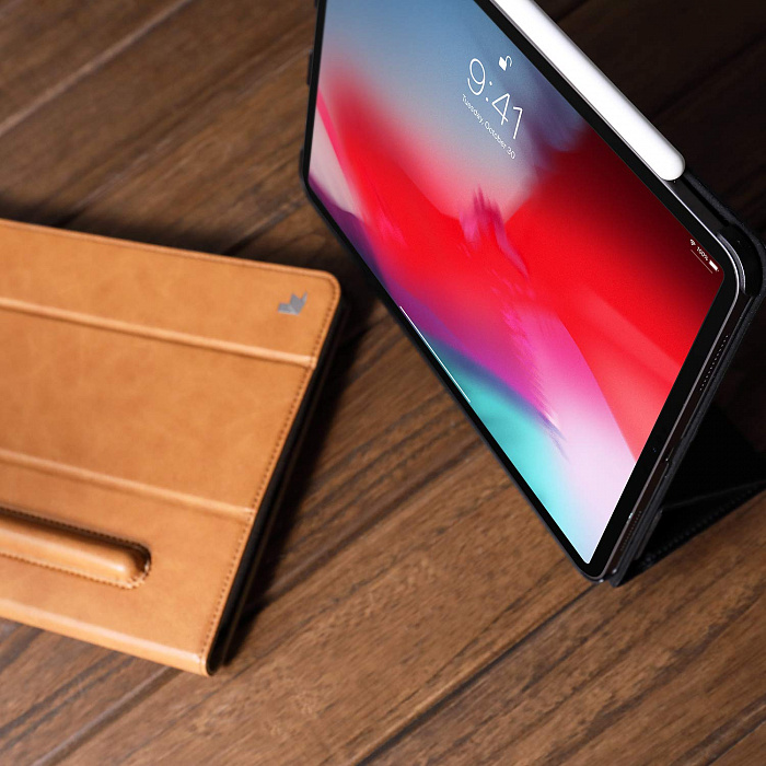 Чехол Jisoncase Mircofiber Leather Case (JS-PRO-45M20) для iPad Pro 11 (Braun) купить в интернет-магазине icover