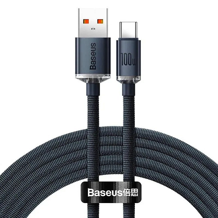 Кабель Baseus Crystal Shine (CAJY000501) USB-A/Type-C 100W 2m (Black) купить в интернет-магазине icover