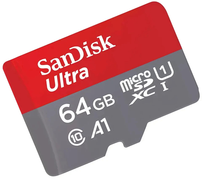 Карта памяти SanDisk Ultra microSDXC 64GB SDSQUA4-064G-GN6MA (Red/Grey) купить в интернет-магазине icover