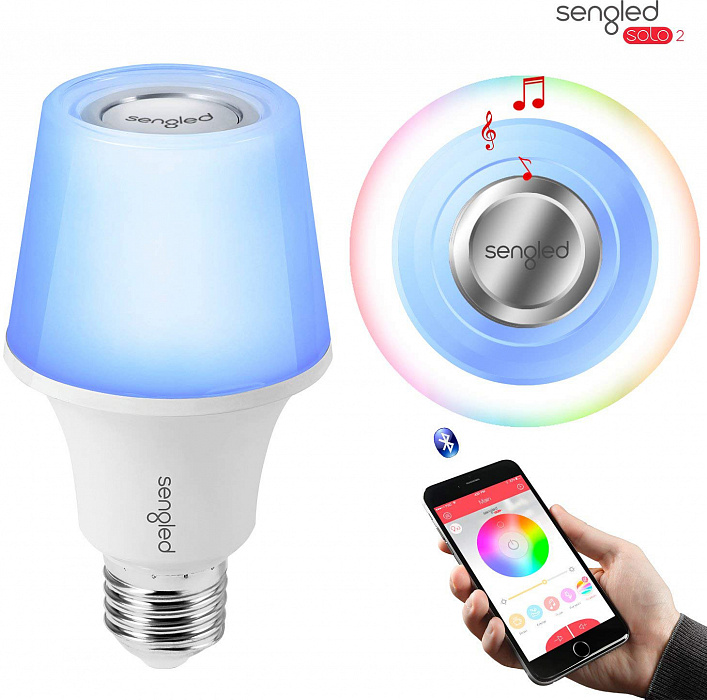 Умная лампа Sengled Solo Color Plus Е27 со встроенными динамиками (B076X116W6) купить в интернет-магазине icover