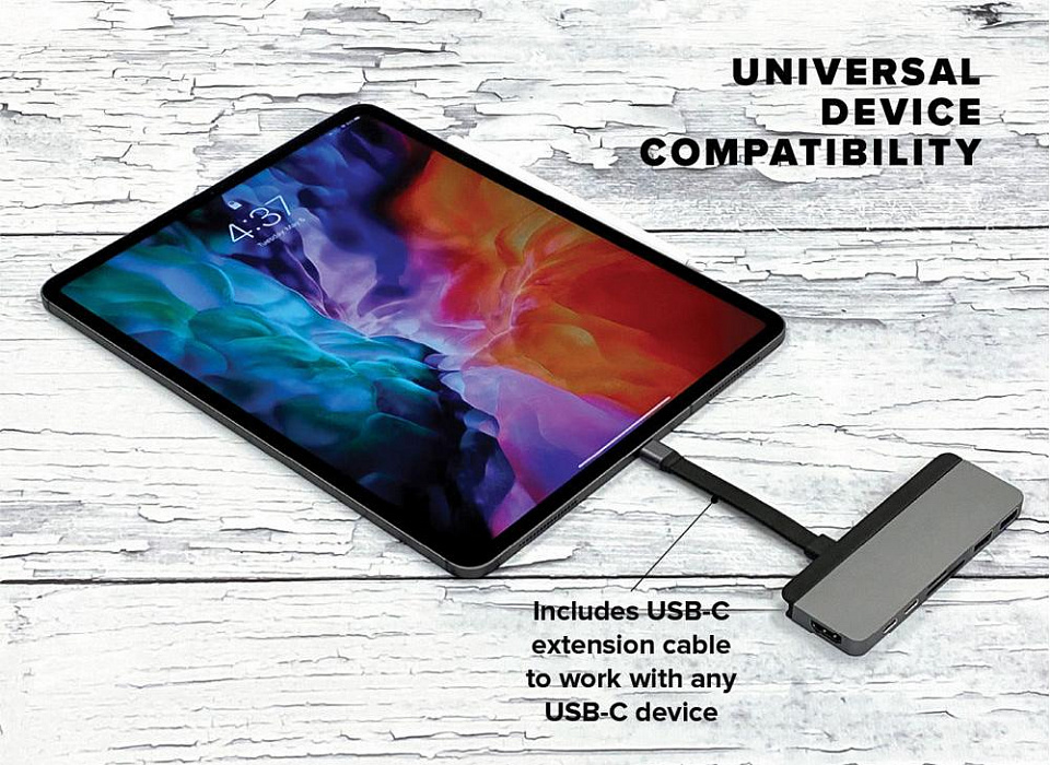 Хаб HyperDrive DUO 7-in-2 (Space Grey) купить в интернет-магазине icover