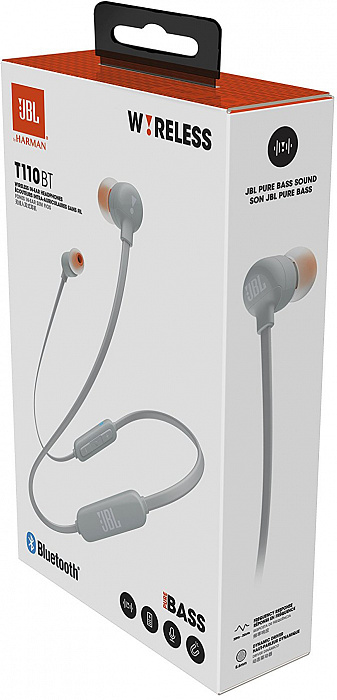 Bluetooth-наушники JBL T110BT с микрофоном (Gray) купить в интернет-магазине icover