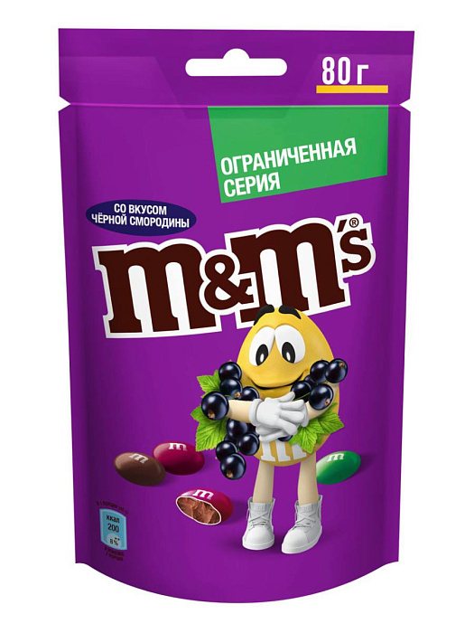 Конфеты M&M's драже c молочным шоколадом со вкусом черной смородины (2 х 80 г) купить в интернет-магазине icover