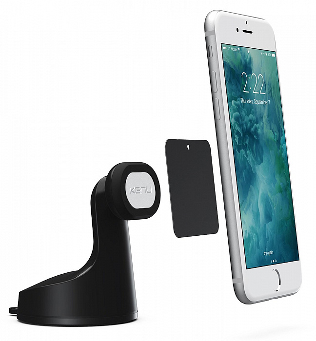 Автомобильный держатель Kenu Airbase Magnetic Premium Suction Mount AB2-KK-NA (Black) купить в интернет-магазине icover