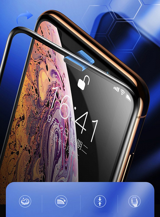 Защитное стекло Baseus Full-screen Curved Tempered (SGAPIPH61-WA01) для iPhone 11/XR (Black) купить в интернет-магазине icover