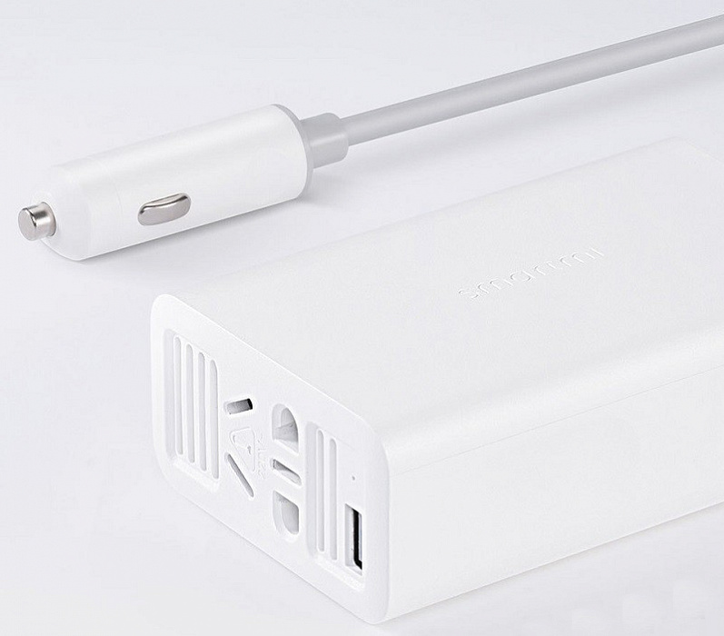 Автомобильный инвертор Xiaomi Smartmi Zhimi 100W (CZNBQ01ZM) купить в интернет-магазине icover
