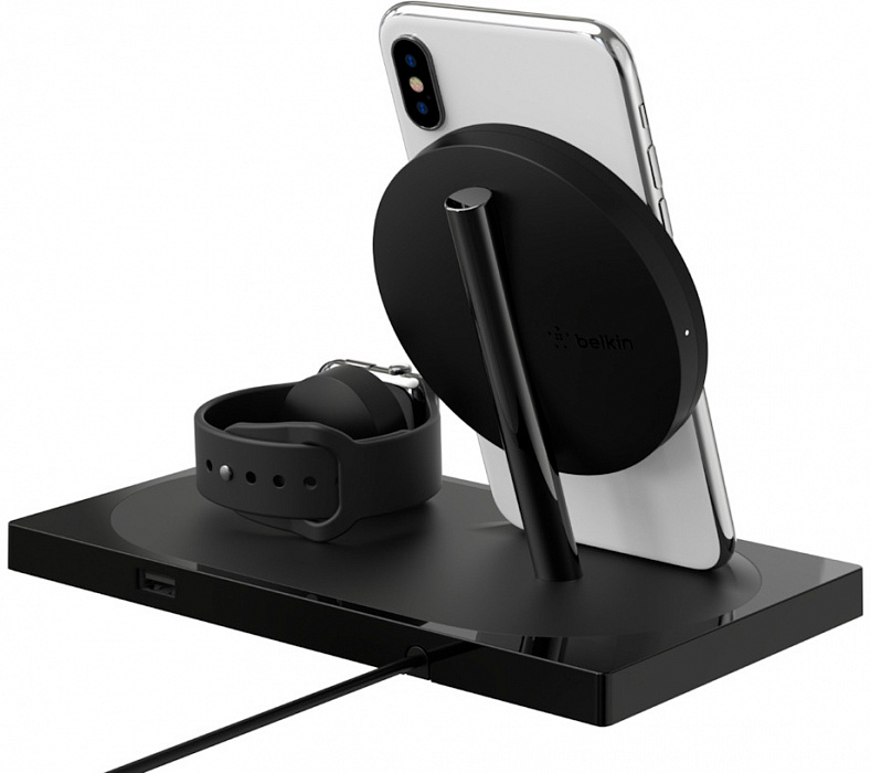 Беспроводная док-станция Belkin BoostUp для iPhone/Apple Watch (Black) купить в интернет-магазине icover