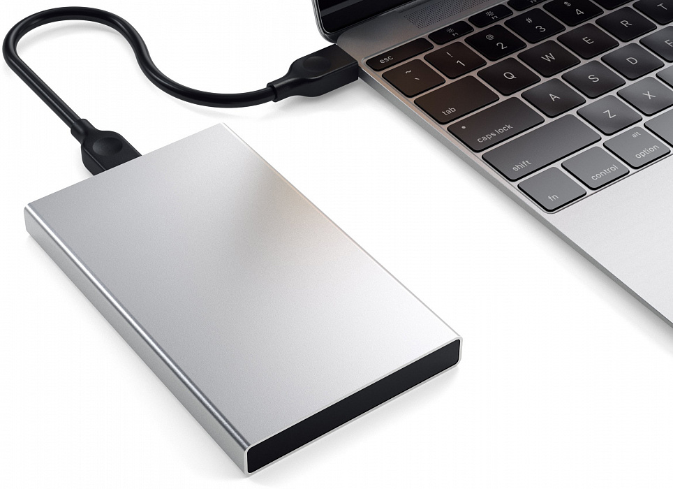 Контейнер для HDD/SSD 2.5" Satechi Aluminum USB-C ST-TCDES (Silver) купить в интернет-магазине icover