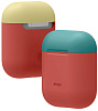 Чехол Elago Silicone DUO (EAPDO-IRO-CBLYE) для AirPods (Rose/Blue/Yellow) купить в интернет-магазине icover