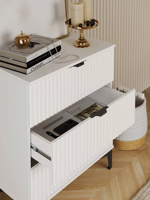 Комод RIDBERG ANDRE 3Я (White/Black) купить в интернет-магазине icover