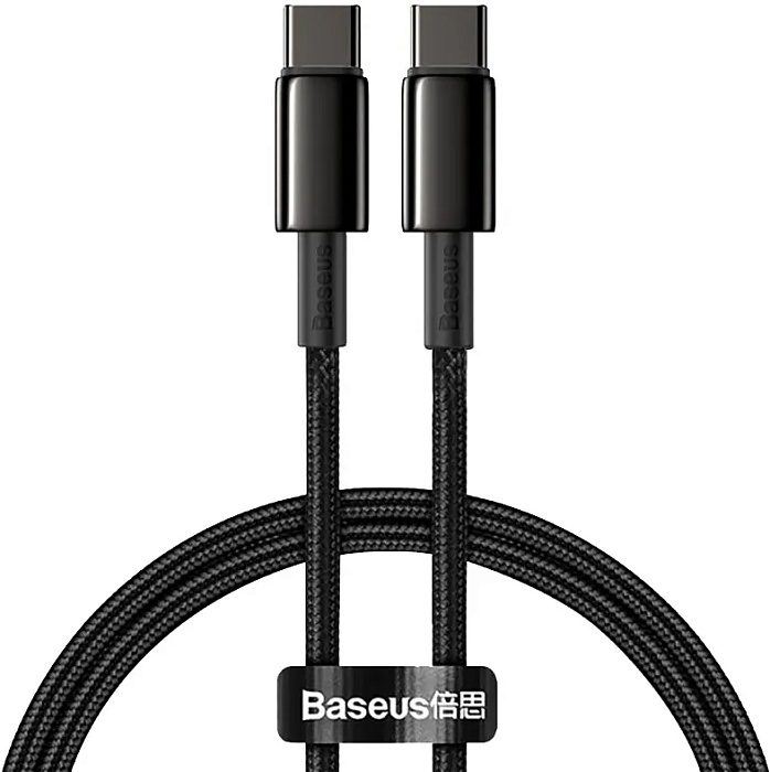 Кабель Baseus Tungsten CATWJ-01 USB-C 100W 1m (Black) купить в интернет-магазине icover