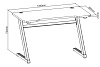 Компьютерный стол LUMI GMD02-1 (Black) купить в интернет-магазине icover