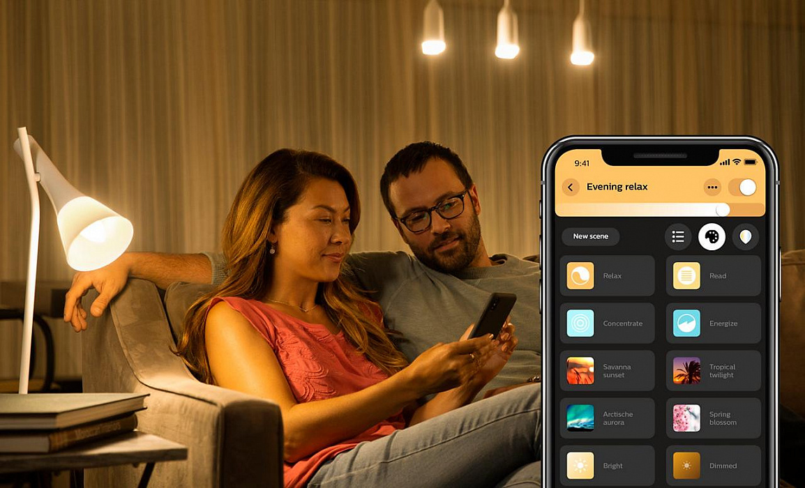 Умные светодиодные лампы Philips Hue White and Color Ambiance Starter Kit E27 2 шт (8718699701352) купить в интернет-магазине icover