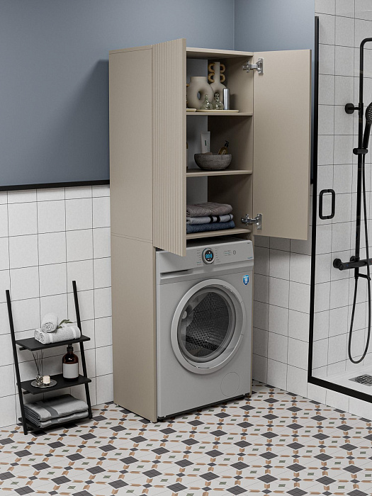 Шкафчик над стиральной машинкой Ridberg Никко МДФ (Cashmire) купить в интернет-магазине icover