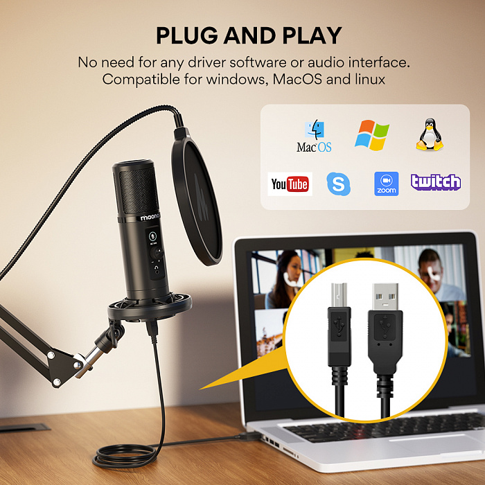 Микрофон Maono AU-PM422 (Black) купить в интернет-магазине icover