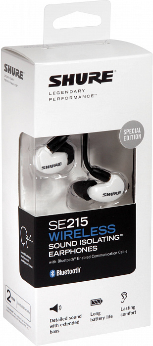 Bluetooth-наушники с микрофоном Shure SE215SPE-W-BT1 (White) купить в интернет-магазине icover