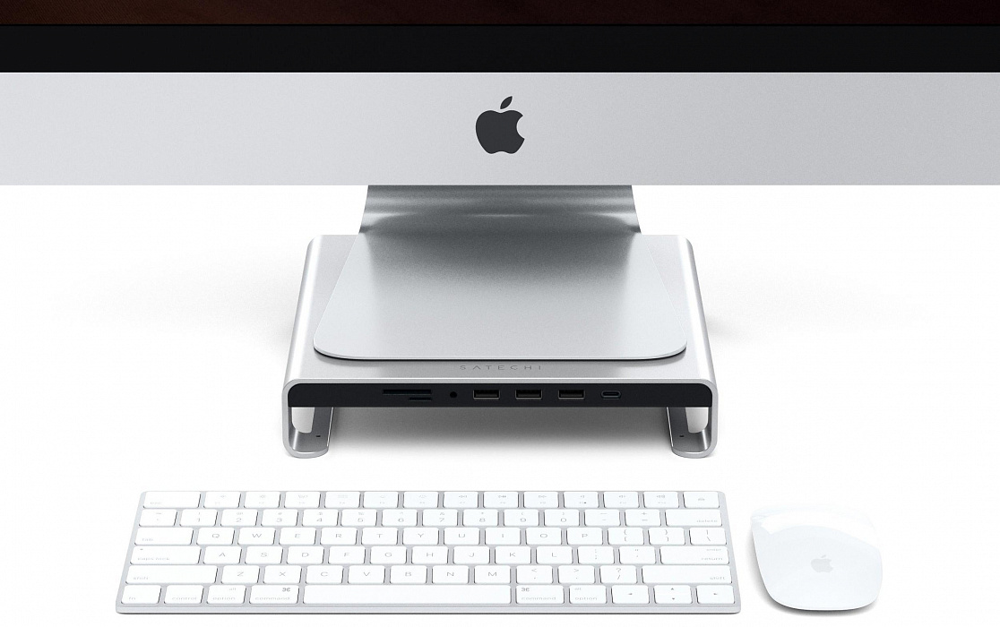 Подставка для монитора Satechi Type-C Aluminum iMac Stand ST-AMSHS (Silver) купить в интернет-магазине icover