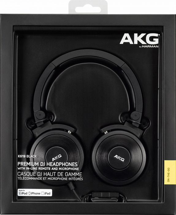 AKG K619 - накладные наушники (Black) купить в интернет-магазине icover