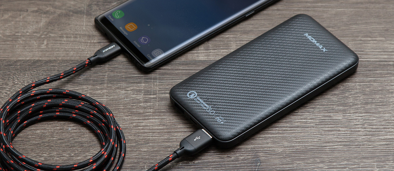 Внешний аккумулятор Momax iPower Minimal PD Quick Charge 10000mAh (Black) купить в интернет-магазине icover