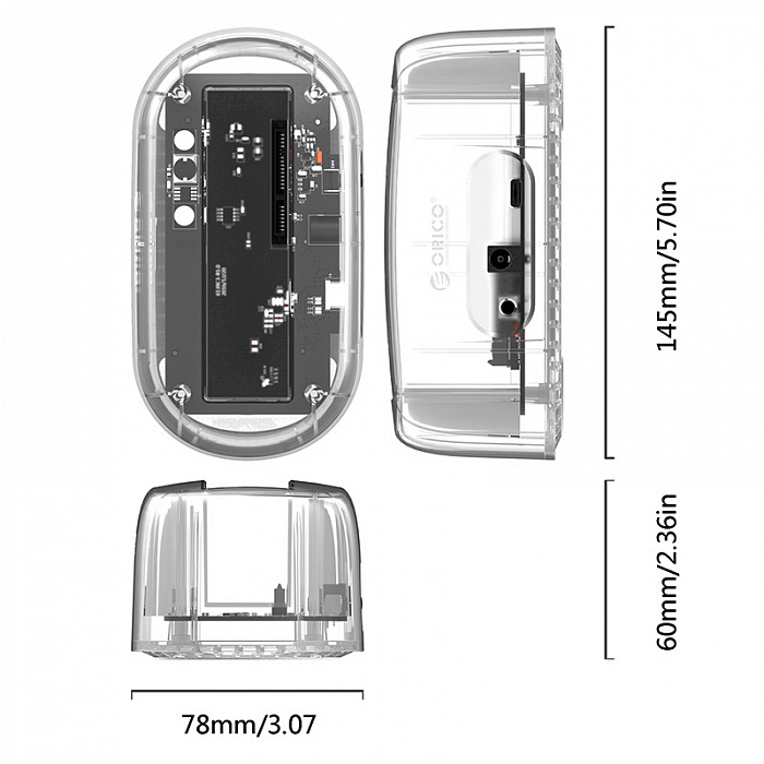 Док-станция для HDD Orico 6139U3-CR (Clear) купить в интернет-магазине icover