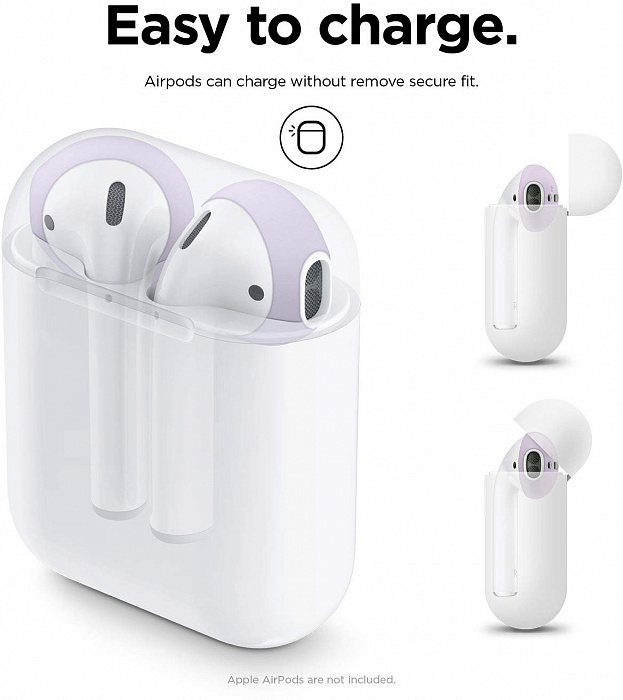 Держатель Elago Secure Fit (EAP-PADSM-PKLV) для наушников Apple AirPods (Lovely Pink/Lavender) купить в интернет-магазине icover