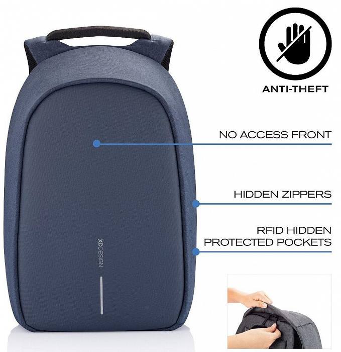 Рюкзак XD Design Bobby Hero Small (P705.705) для ноутбука 13.3'' (Navy) купить в интернет-магазине icover