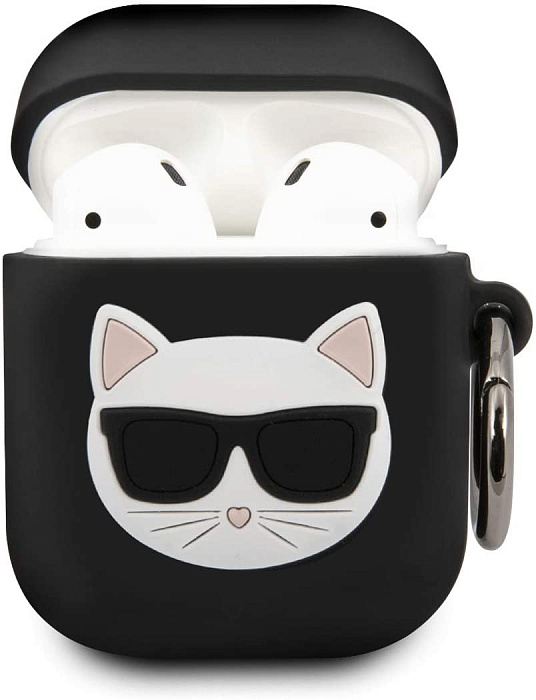 Чехол Karl Lagerfeld Silicone Case (KLACA2SILCHBK) для AirPods (Black) купить в интернет-магазине icover