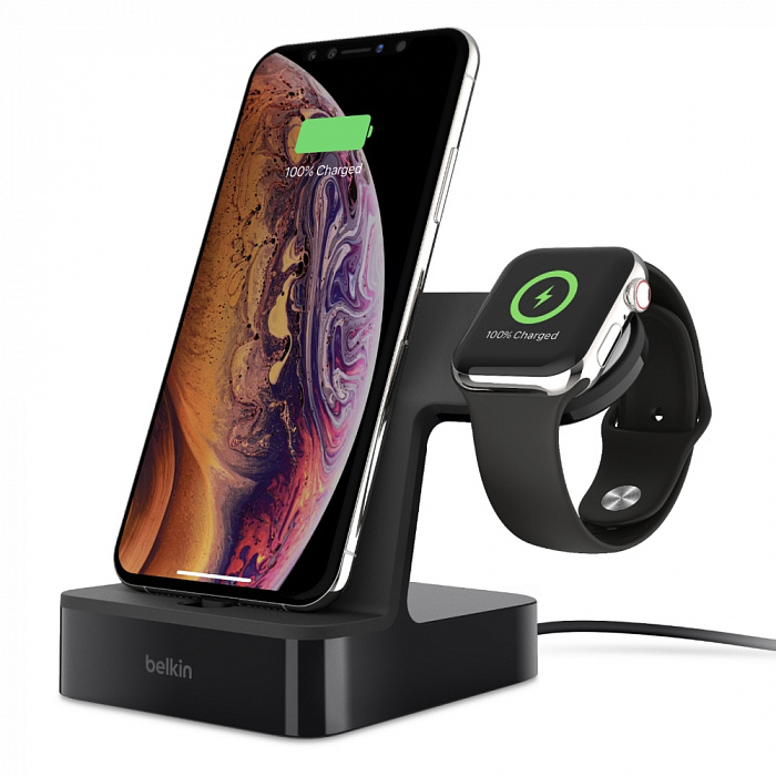 Зарядная станция Belkin PowerHouse (F8J237vfBLK) для iPhone и Apple Watch (Black) купить в интернет-магазине icover