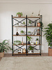 Стеллаж двойной лофт RIDBERG CHICAGO 5 полок (Dark Oak/Black) купить в интернет-магазине icover