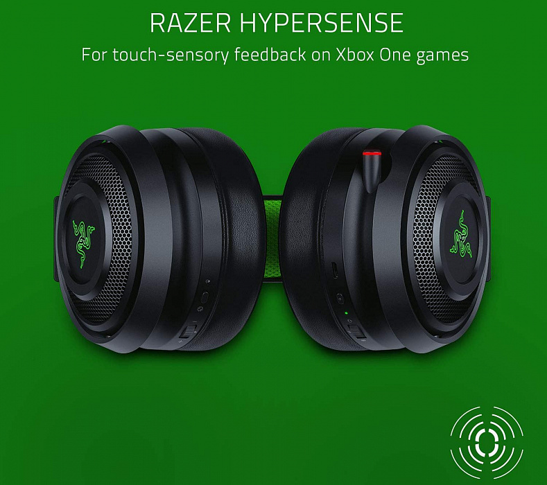 Игровая гарнитура Razer Nari Ultimate Wireless (RZ04-02910100-R3M1) для Xbox One (Black/Green) купить в интернет-магазине icover