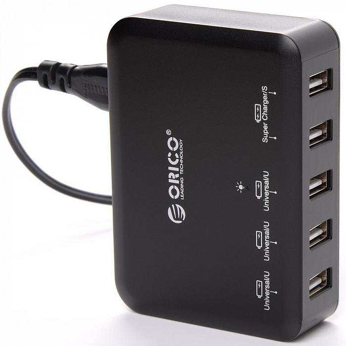 Зарядное устройство Orico DCAP-5S (Black) купить в интернет-магазине icover