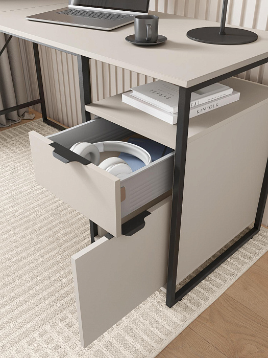 Стол письменный лофт RIDBERG NEVADA (Cashmire/Black) купить в интернет-магазине icover