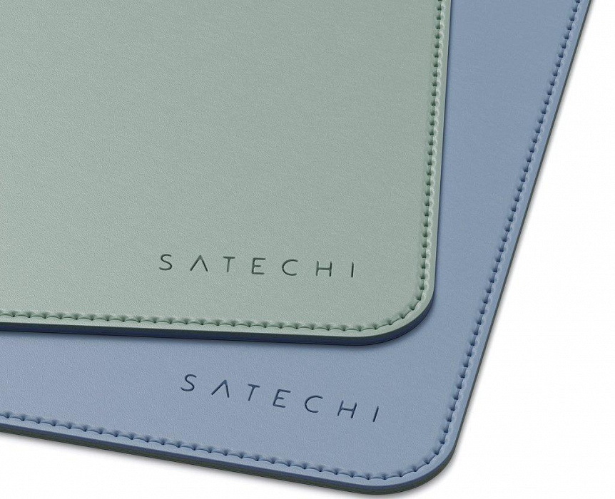 Коврик для мыши Satechi Dual Side Eco-Leather Deskmate ST-LDMBL (Blue/Green) купить в интернет-магазине icover