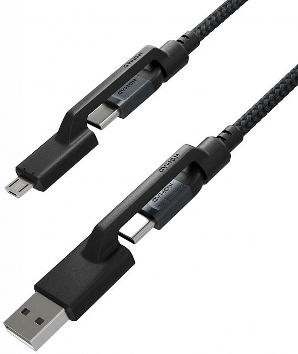 Кабель Nomad Universal Kevlar USB-C/USB-A/microUSB 1.5m (NM0191C090) купить в интернет-магазине icover