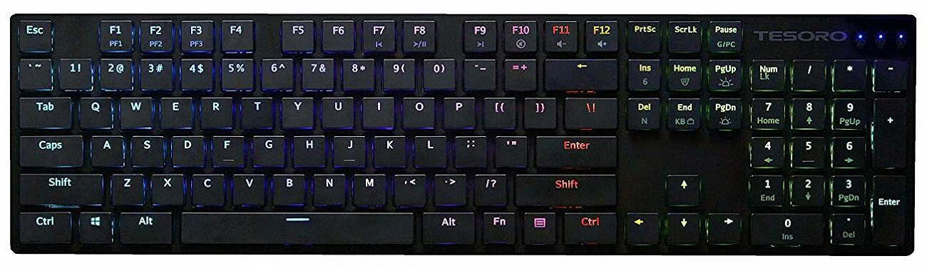 Игровая клавиатура Tesoro Gram XS (Black/Kailh Blue) купить в интернет-магазине icover