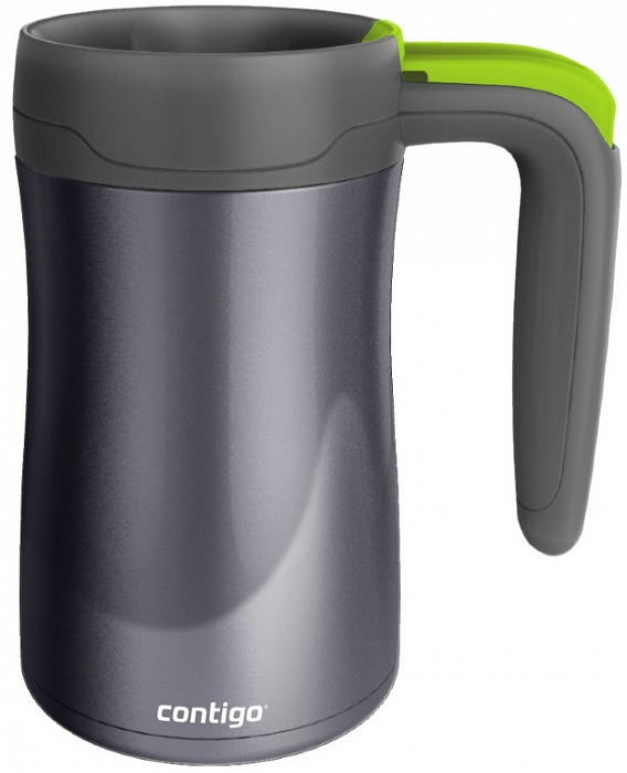 Термокружка с замком Contigo Fulton contigo0143 (Grey/Green) купить в интернет-магазине icover