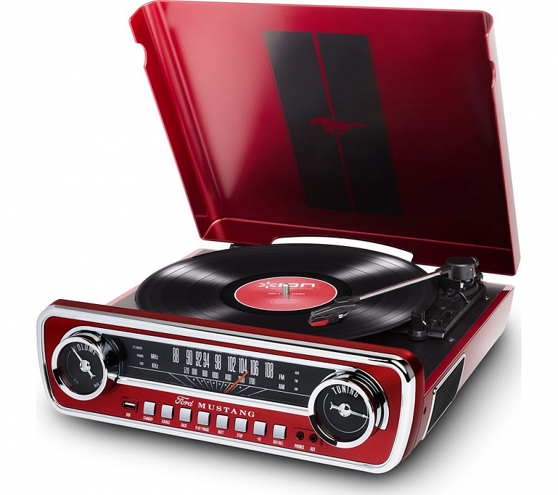Виниловый проигрыватель iOn Mustang LP (Red) купить в интернет-магазине icover