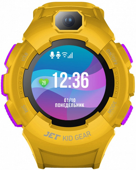 Детские умные часы Jet Kid GEAR (Yellow/Purple) купить в интернет-магазине icover