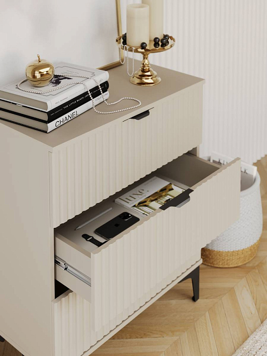 Комод RIDBERG ANDRE 3Я (Cashmire/Black) купить в интернет-магазине icover